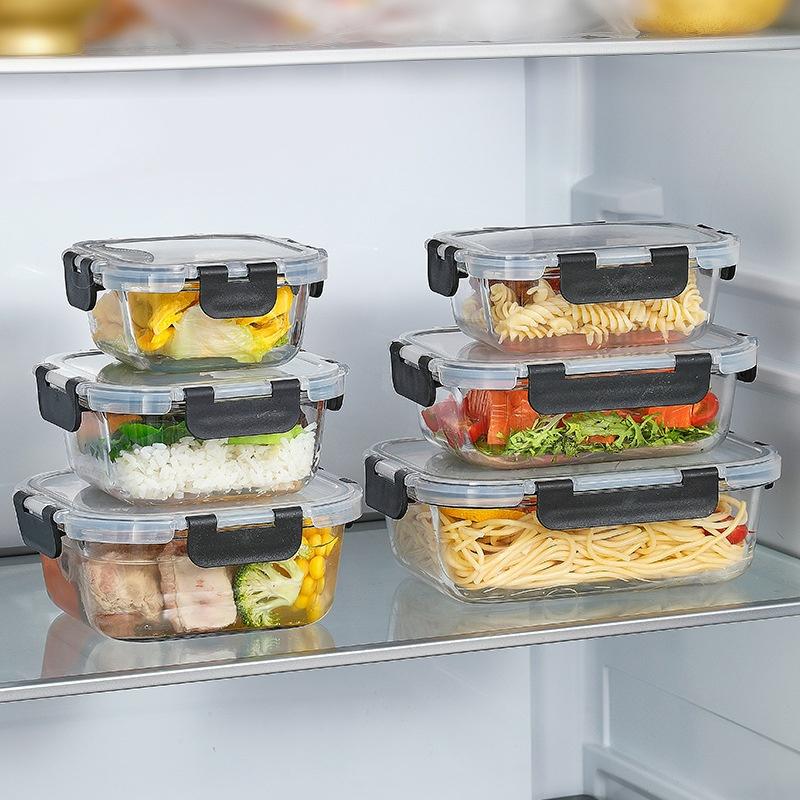 Bento Box - Sızdırmaz, Hava Geçirmez Kapaklı Cam Yiyecek