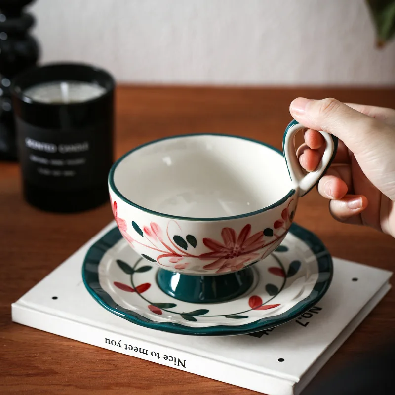 Japanese Tea - Kahve Fincanları, Çiçek Desenli Çay Bardakları,