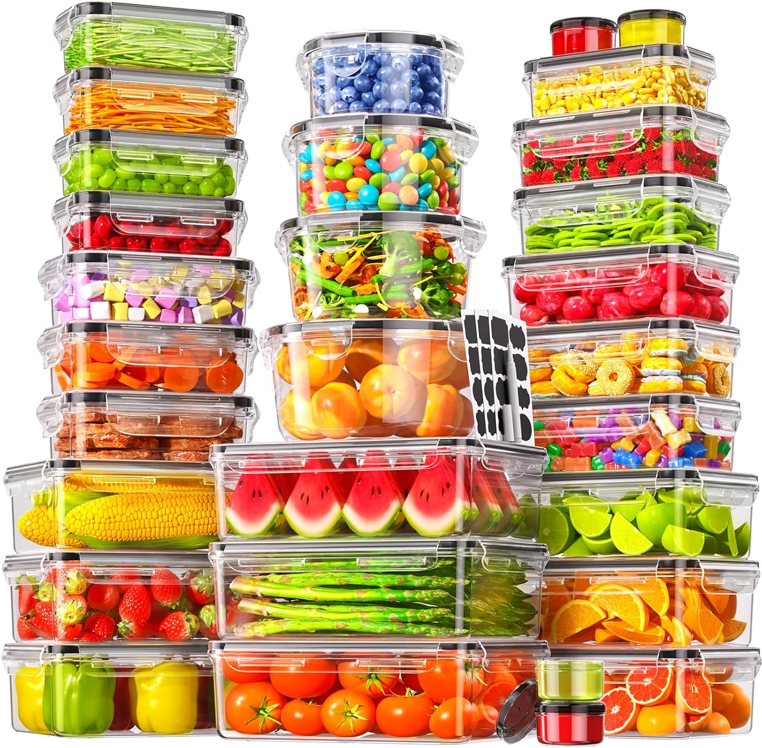 Bento Box - 50 Adet/25'li Paket, Hava Geçirmez Kapaklı,