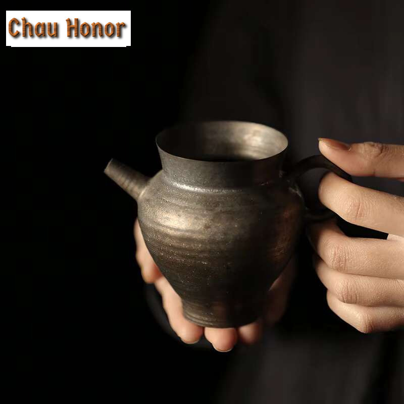 Japanese Pottery - 200ml çin demir pas sırlı çay